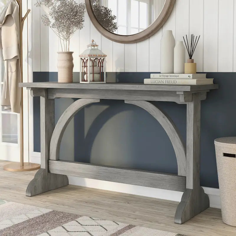 Consolle Catrina Rustic Oak Finish da 47 pollici di Furniture of America