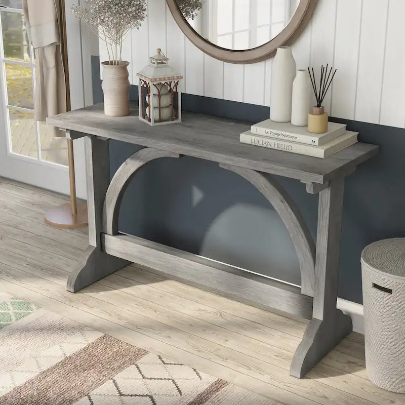 Consolle Catrina Rustic Oak Finish da 47 pollici di Furniture of America