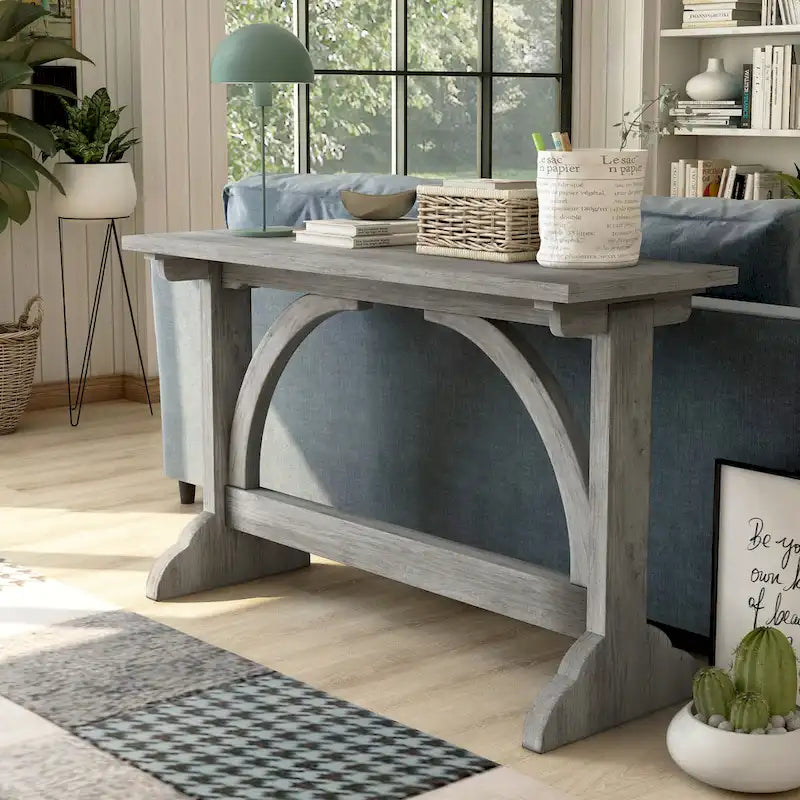 Consolle Catrina Rustic Oak Finish da 47 pollici di Furniture of America