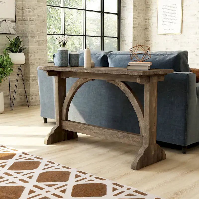 Consolle Catrina Rustic Oak Finish da 47 pollici di Furniture of America