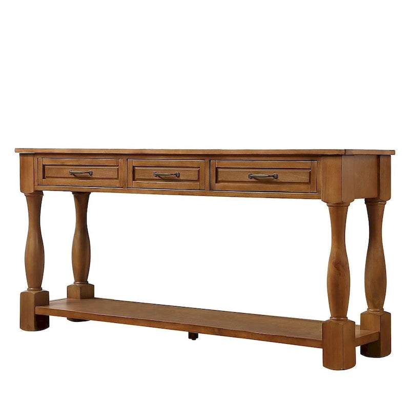 Consolle da divano lunga 161 cm con 3 cassetti per ingresso, retro divano, corridoio, atrio