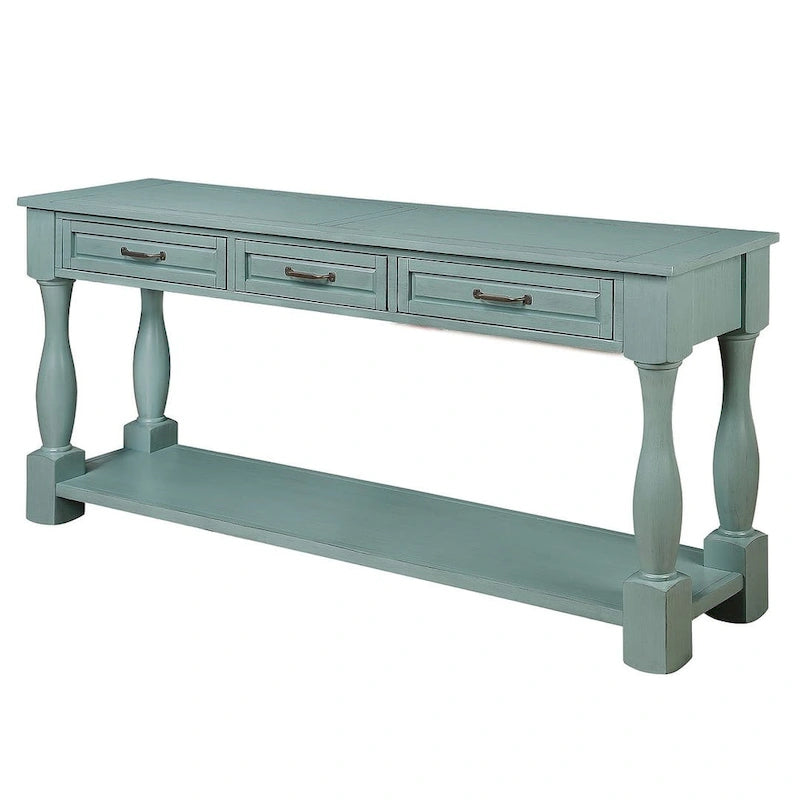 Consolle da divano lunga 161 cm con 3 cassetti per ingresso, retro divano, corridoio, atrio