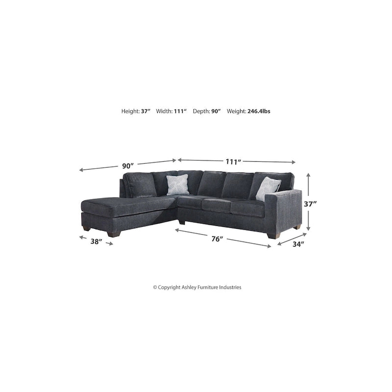 Divano angolare a 2 pezzi con chaise longue Altari di Signature Design by Ashley - 279 L x 228 P x 94 A