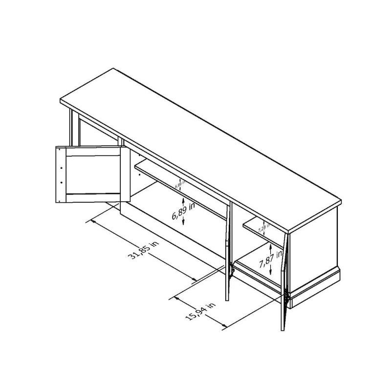 Mobile TV consolle multifunzione Bick Rustic da 68 pollici di Furniture of America
