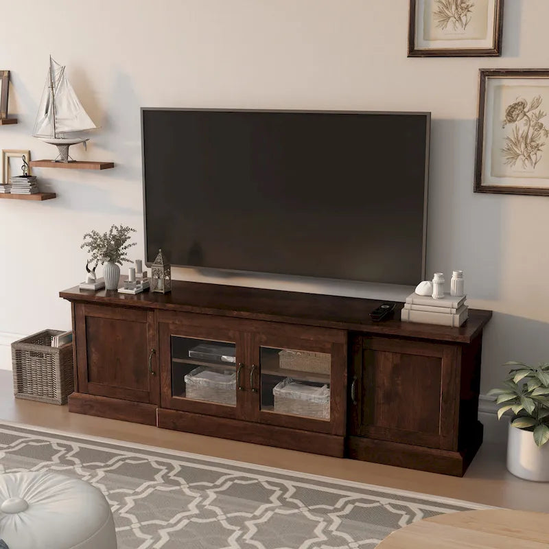 Mobile TV consolle multifunzione Bick Rustic da 68 pollici di Furniture of America