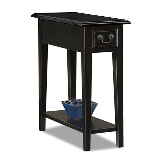 Leick Home One Drawer Narrow Side Table with Shelf