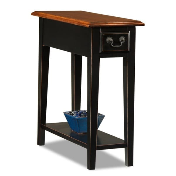 Leick Home One Drawer Narrow Side Table with Shelf