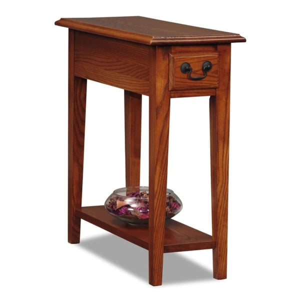 Leick Home One Drawer Narrow Side Table with Shelf