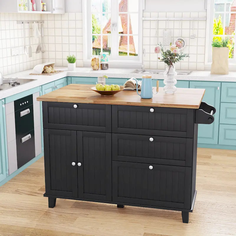 Set tavolo da cucina stile rustico con anta a ribalta