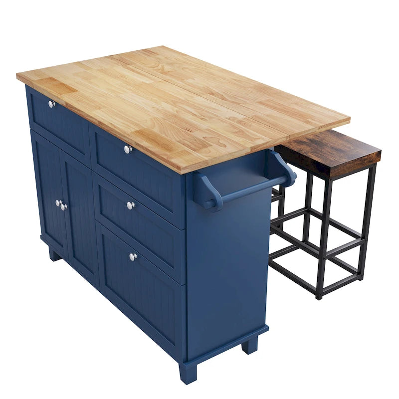Set tavolo da cucina stile rustico con anta a ribalta