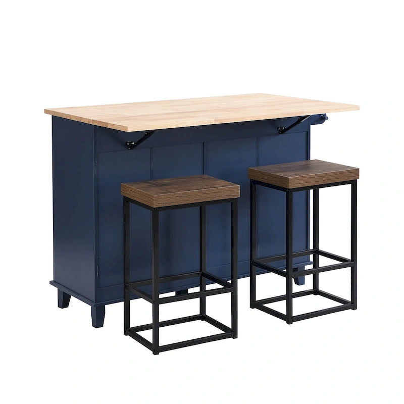 Set tavolo da cucina stile rustico con anta a ribalta