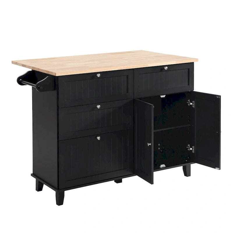 Set tavolo da cucina stile rustico con anta a ribalta