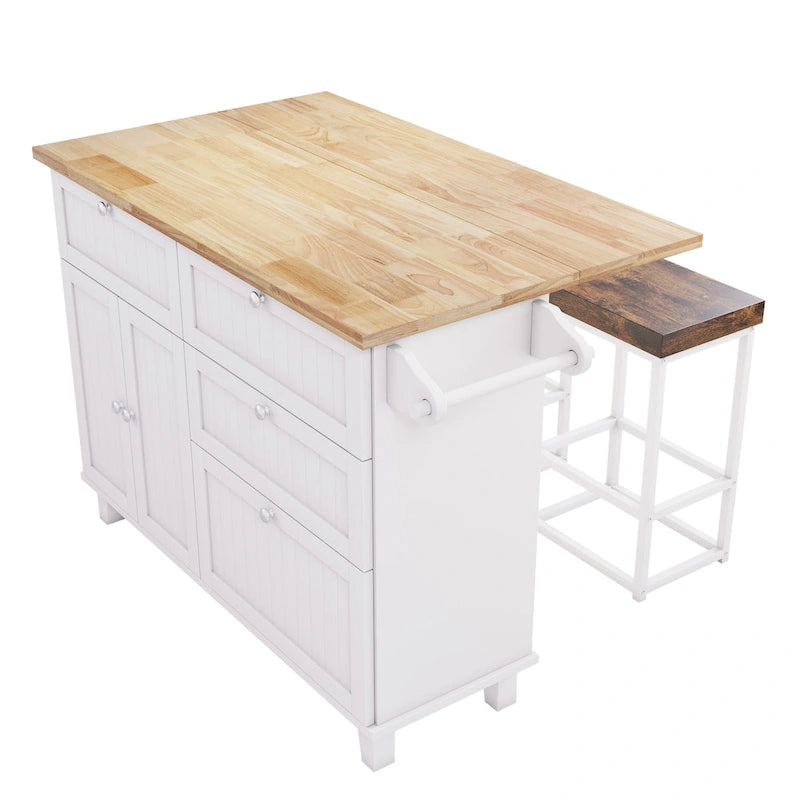 Set tavolo da cucina stile rustico con anta a ribalta