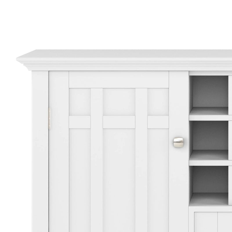 WYNDENHALL Freemont SOLID WOOD 54 inch Wide Transitional Sideboard Buffet and Wine Rack - 54 W x 17 D x 36 H
