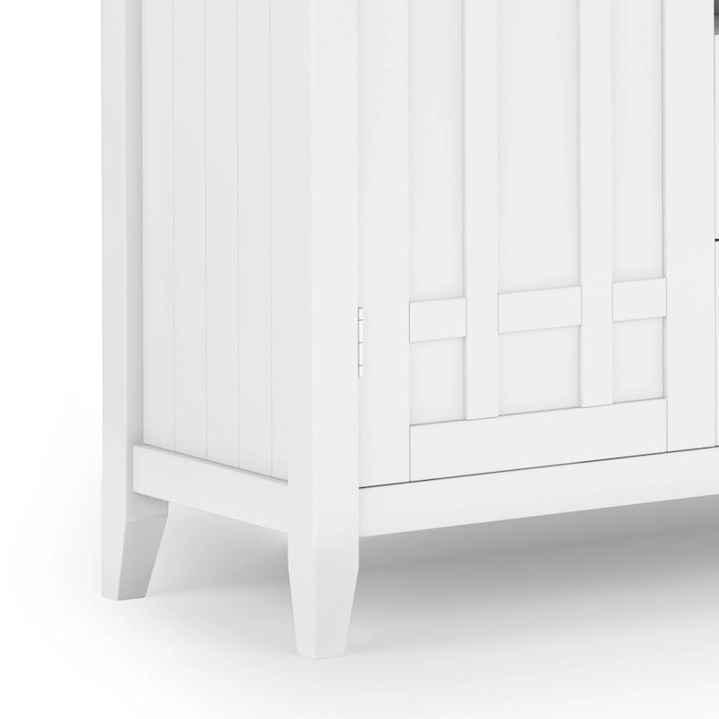 WYNDENHALL Freemont SOLID WOOD 54 inch Wide Transitional Sideboard Buffet and Wine Rack - 54 W x 17 D x 36 H