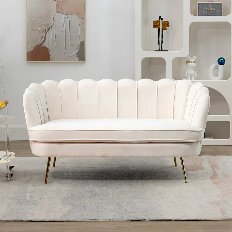 Divanetto Imbottito Stile Mid-Century Modern 59W