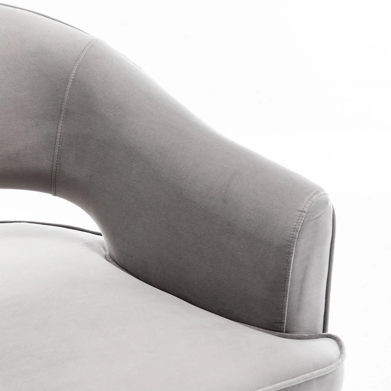 SEYNAR Modren Velvet 360 Degree Swivel Accent Arm Barrel Chair Set of 2 for Living Room