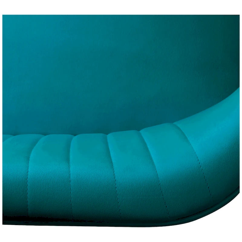 Divanetto Farrah rivestito in velluto poliestere, largo 117 cm - Senza braccioli/Schienale smerlato