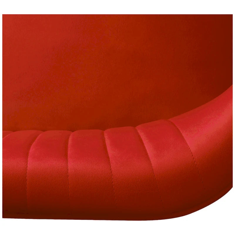 Divanetto Farrah rivestito in velluto poliestere, largo 117 cm - Senza braccioli/Schienale smerlato