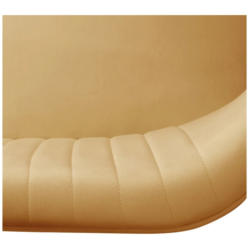 Divanetto Farrah rivestito in velluto poliestere, largo 117 cm - Senza braccioli/Schienale smerlato