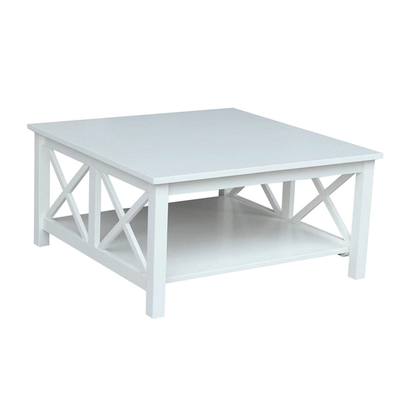 International Concepts Hampton Tavolino da Salotto Quadrato in Legno Massello - 91 x 91 cm