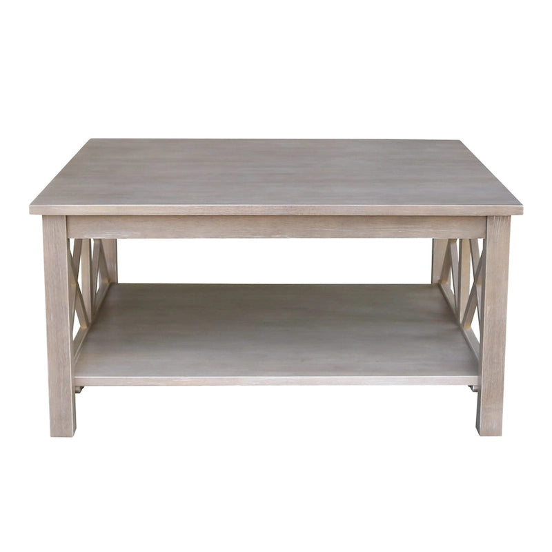 International Concepts Hampton Tavolino da Salotto Quadrato in Legno Massello - 91 x 91 cm