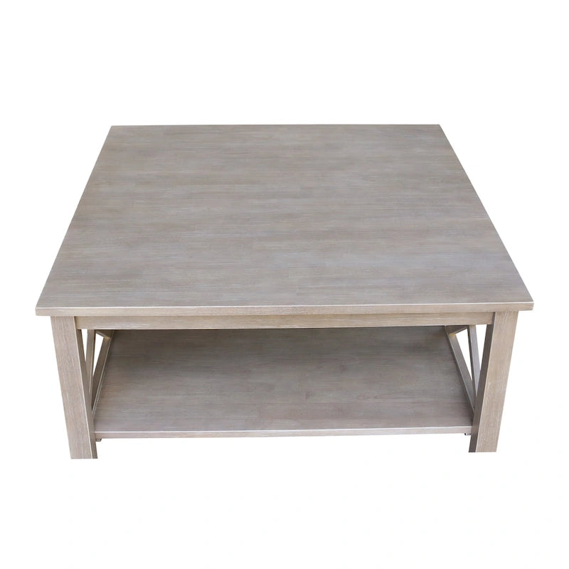 International Concepts Hampton Tavolino da Salotto Quadrato in Legno Massello - 91 x 91 cm