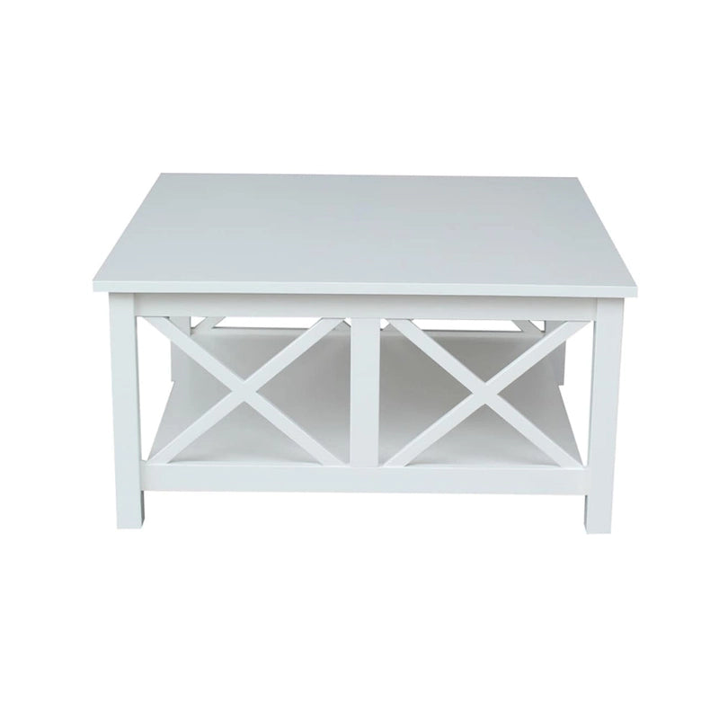 International Concepts Hampton Tavolino da Salotto Quadrato in Legno Massello - 91 x 91 cm