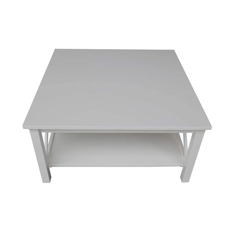International Concepts Hampton Tavolino da Salotto Quadrato in Legno Massello - 91 x 91 cm