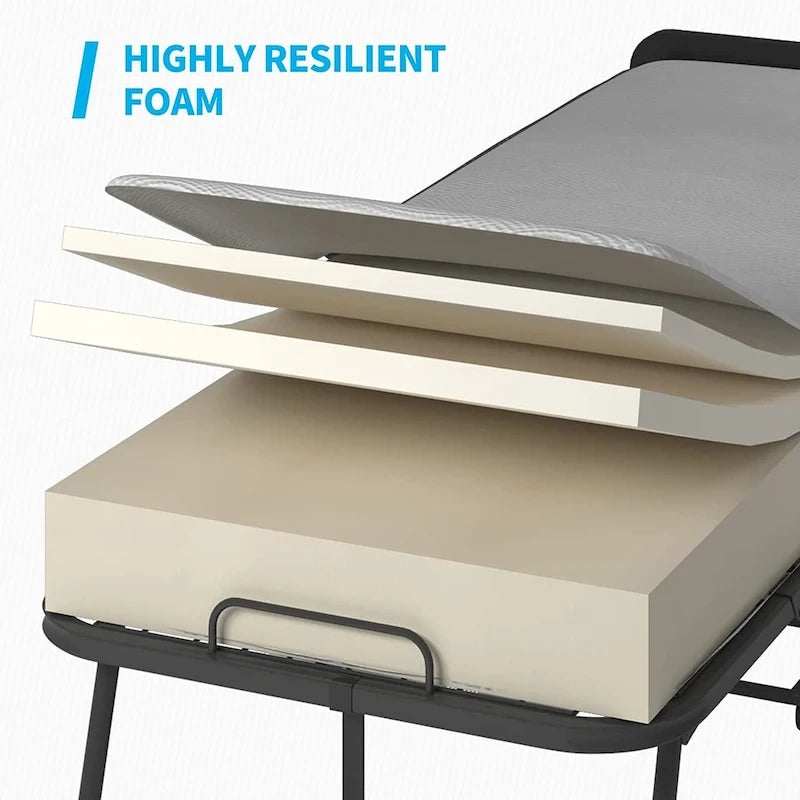 Mixoy Space Saving Fold up Bed with Mattress & Wheels