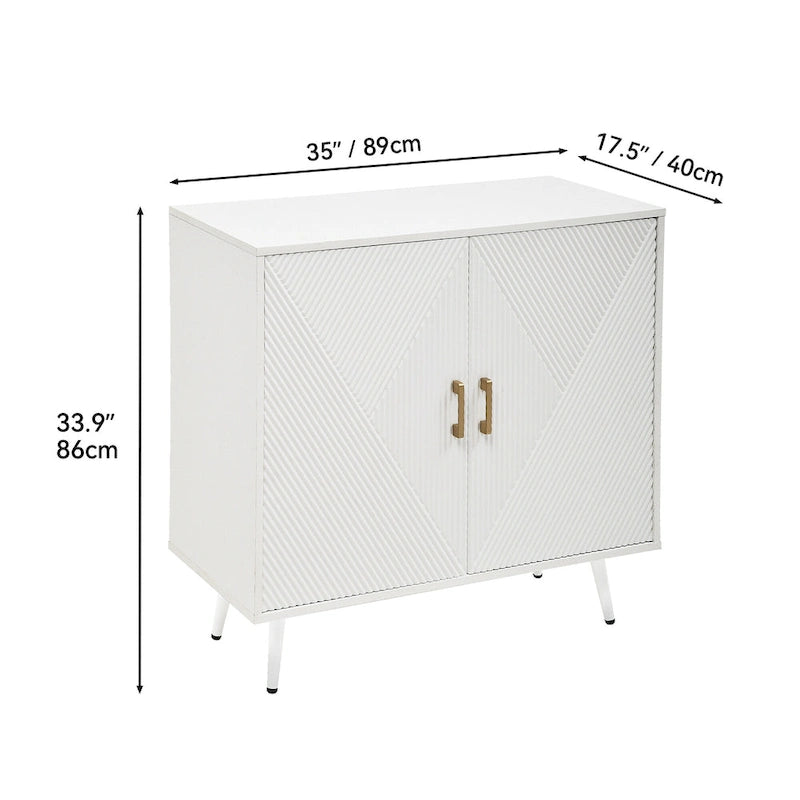 Moasis Mobile Basso Moderno in Legno a 2 Ante