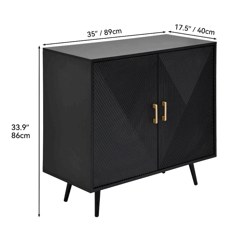 Moasis Mobile Basso Moderno in Legno a 2 Ante