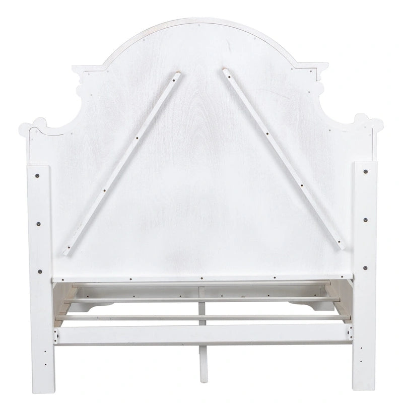 Letto con pannelli, cassettiera con specchio e comodino Magnolia Manor