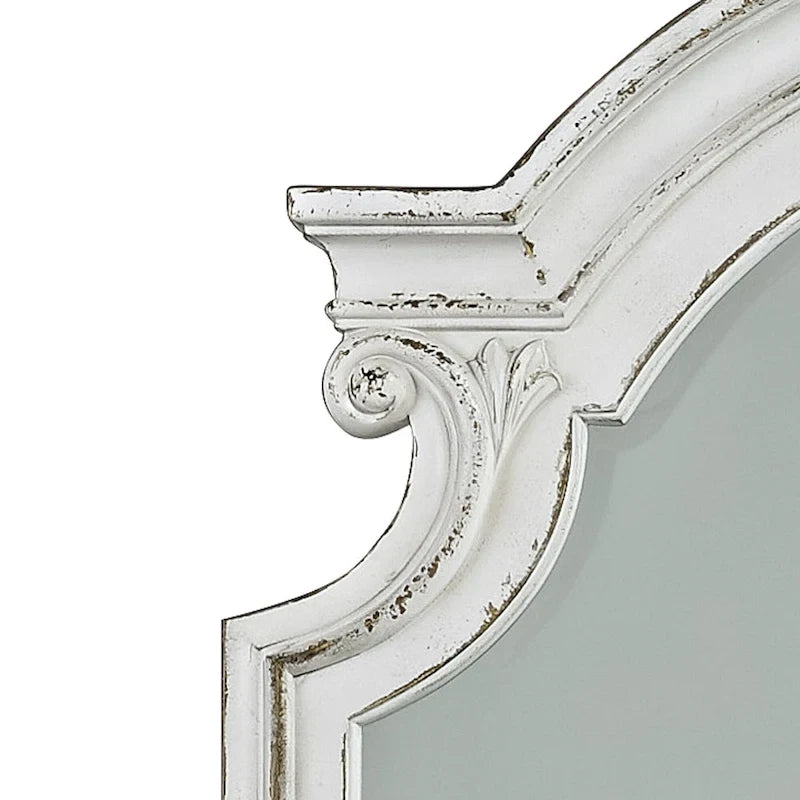 Letto con pannelli, cassettiera con specchio e comodino Magnolia Manor