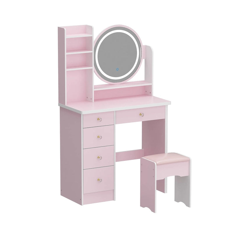 31.5 W Makeup Vanity Set with Stool and Mirror LED Light Dressr