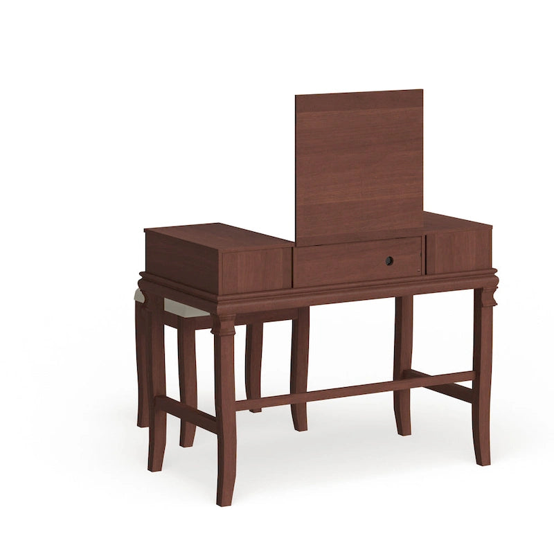 Linon Clarkia Brown Vanity Set