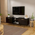 Sideboard Entertainment Centers TV Stand 2 Doors End Table White/Brown