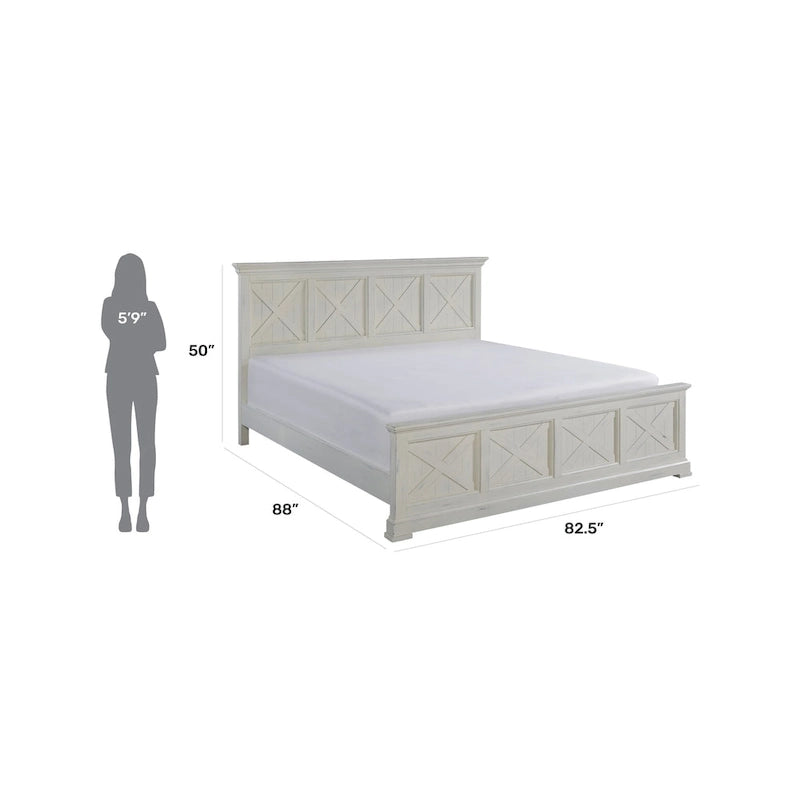 Homestyles Seaside Lodge Struttura Letto King Bianco Sporco