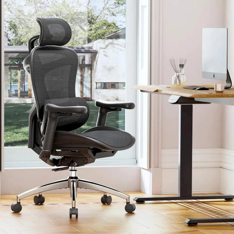 SIHOO Ergonomic Ofiice Chair Doro-C300, Auto-Adaptive Lumbar Support, and 3D Linkage Armrests, Black - 78*70*125
