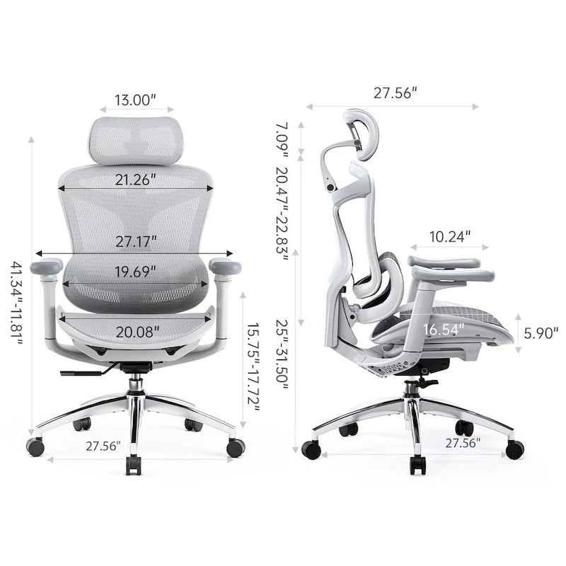 SIHOO Ergonomic Ofiice Chair Doro-C300, Auto-Adaptive Lumbar Support, and 3D Linkage Armrests, Black - 78*70*125
