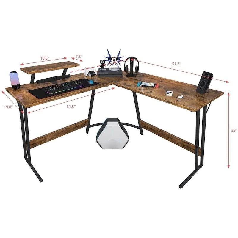 Homall Scrivania da Gioco a L Scrivania ad Angolo per Computer Scrivania per PC Tavolo