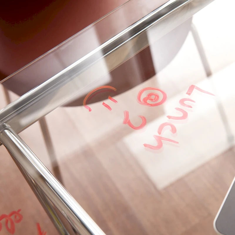 SEI Furniture Liberty Chrome/ Glass Desk