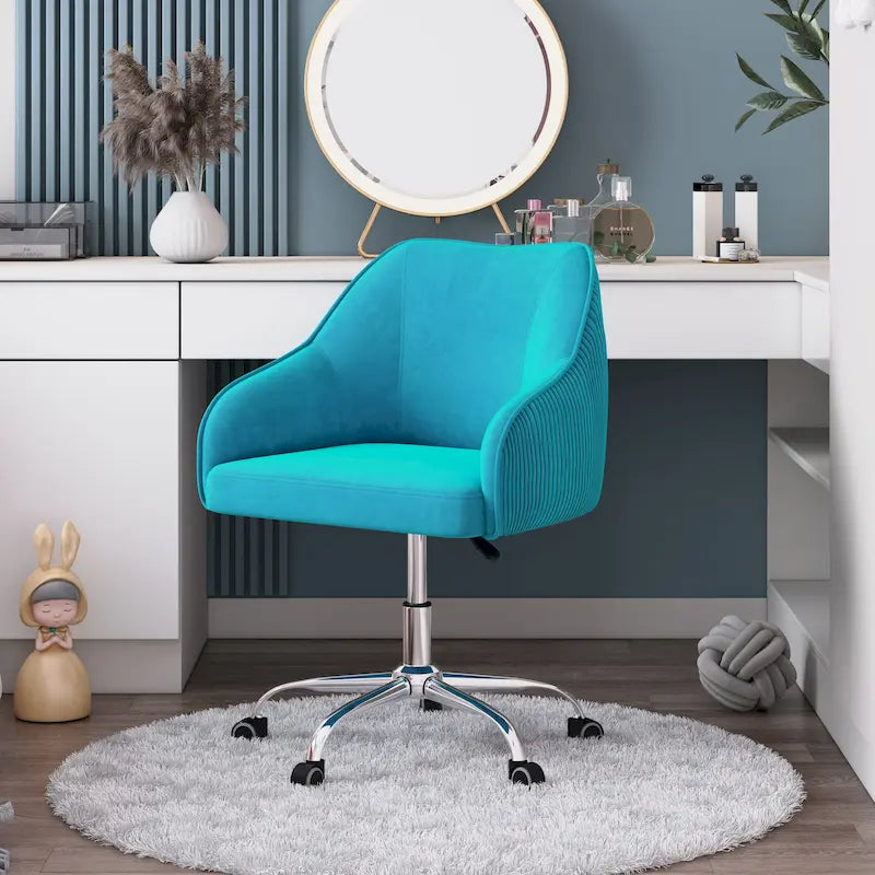 Sedia da ufficio ergonomica regolabile Corvus Braff con rivestimento in velluto