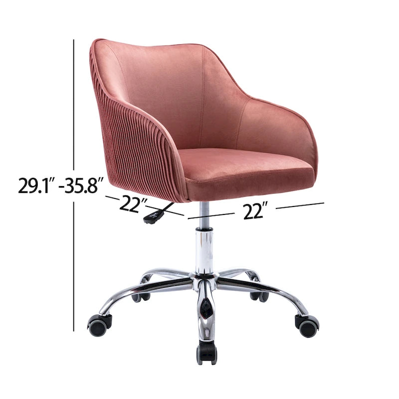 Sedia da ufficio ergonomica regolabile Corvus Braff con rivestimento in velluto