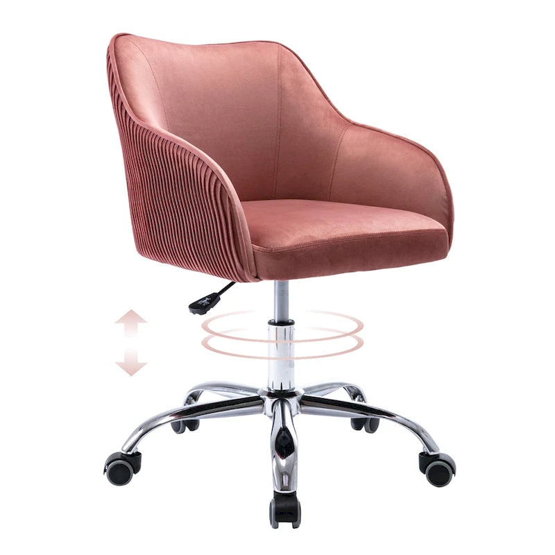 Sedia da ufficio ergonomica regolabile Corvus Braff con rivestimento in velluto