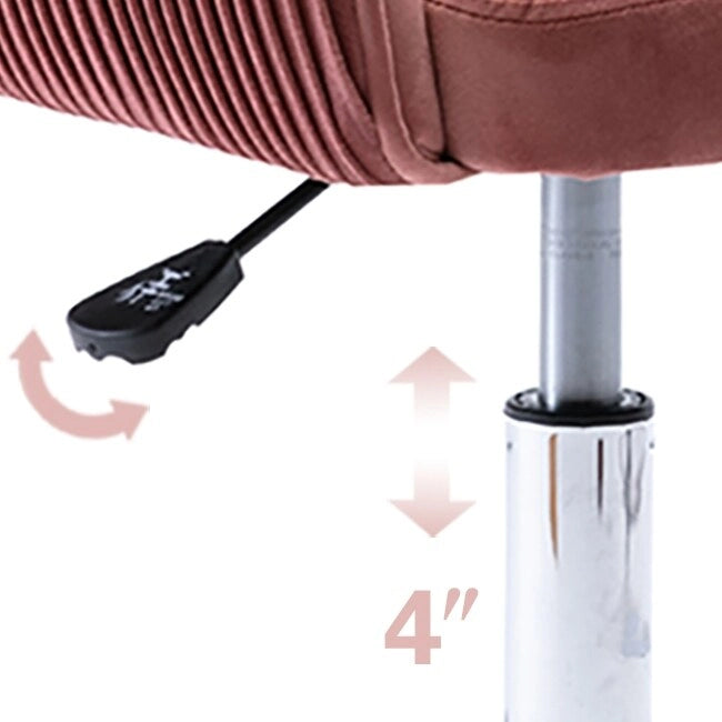 Sedia da ufficio ergonomica regolabile Corvus Braff con rivestimento in velluto