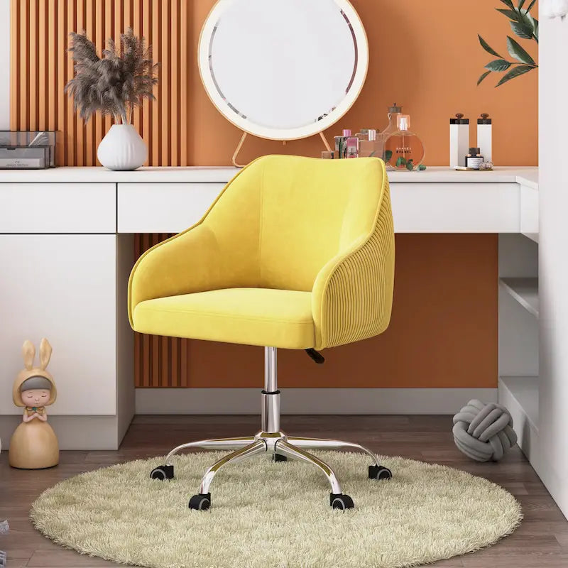 Sedia da ufficio ergonomica regolabile Corvus Braff con rivestimento in velluto