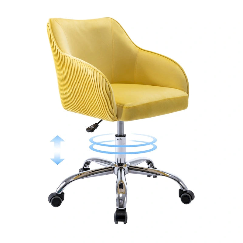 Sedia da ufficio ergonomica regolabile Corvus Braff con rivestimento in velluto