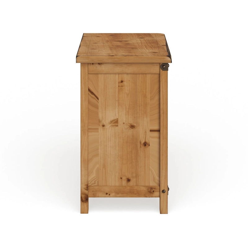 Sierren Country Wood 3-Drawer Nightstand with USB Outlet by Furniture of America