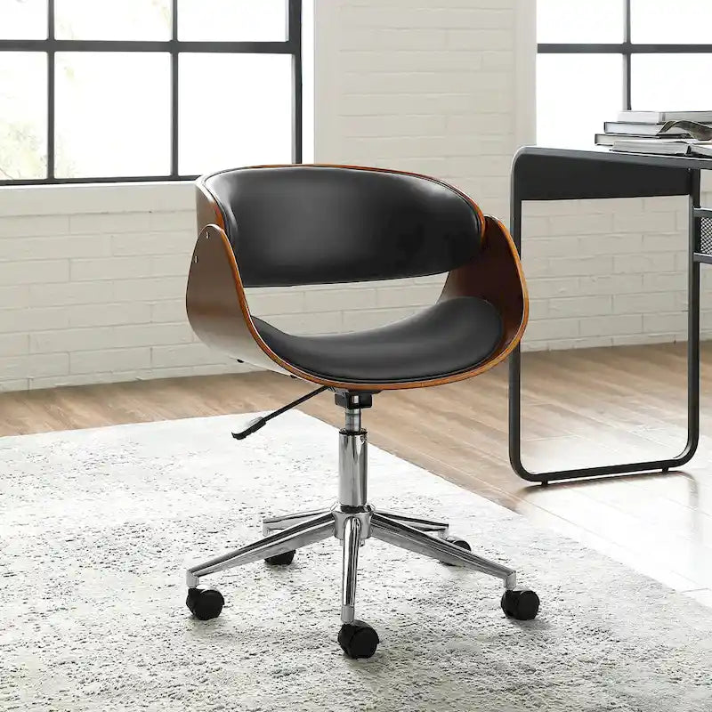Corvus Mid-century Wood and Metal Adjustable Office Chair